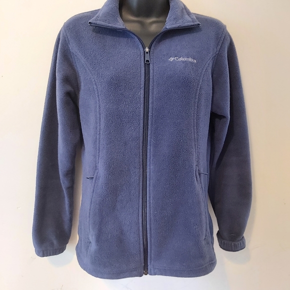 COLUMBIA | Women's Fleece Jacket Blue Size Small - Picture 1 of 10